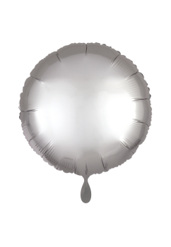 Folienballon 45cm Rund Satin Silber